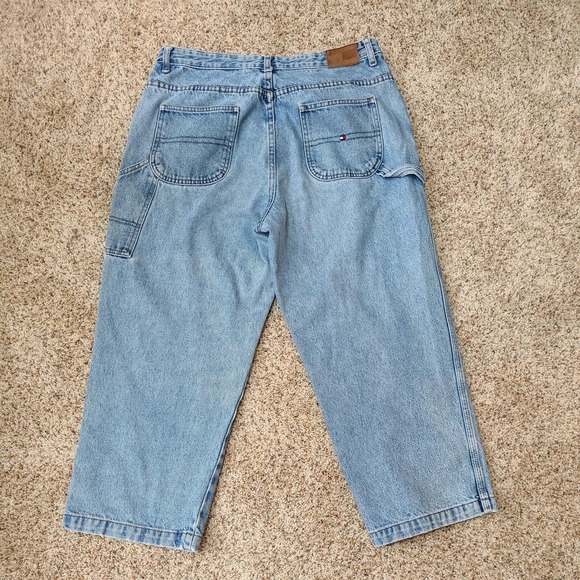 Tommy Hilfiger Women 14 Jeans Y2K Cropped Carpenter Cargo - Picture 5 of 7